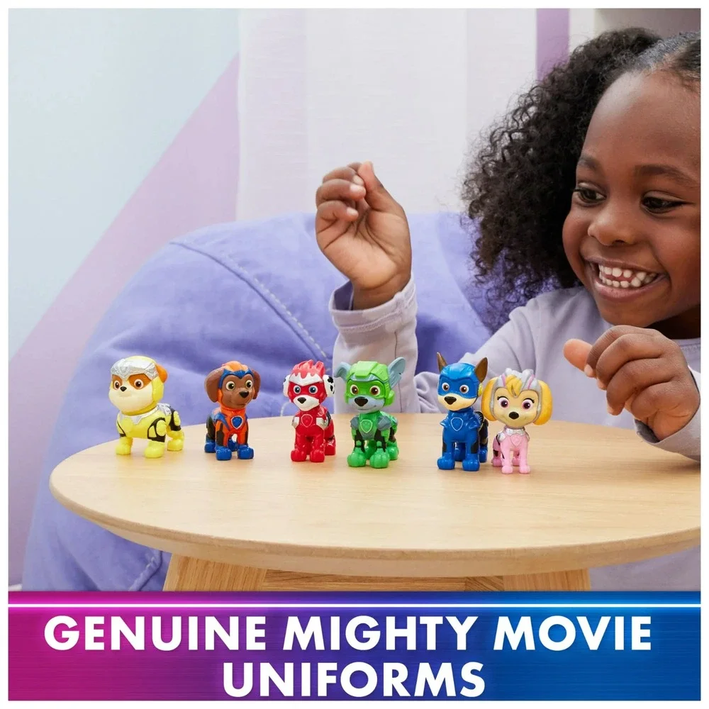 Paw Patrol The Mighty Movie Pups Gift Pack with 6 Collectible Toy Figures NEW - Picture 8 of 11